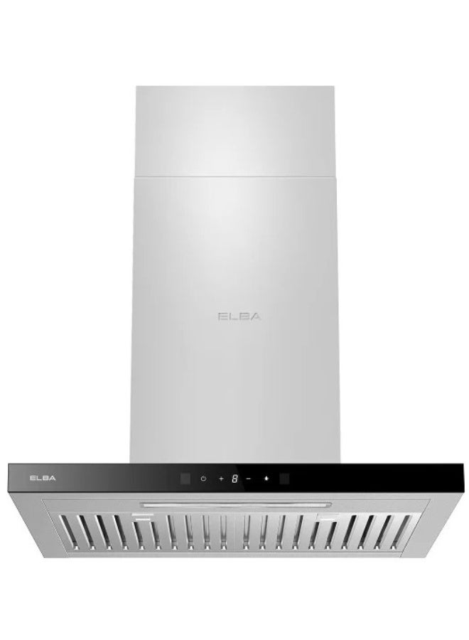 ELBA - 60cm Wall-Mounted Kitchen Hood - 1200m³/h Airflow - Touch + Gesture Sensor Control - LED Bar Lighting - Aluminium + Stainless Steel Baffle Filters - Stainless Steel - Italian Technology